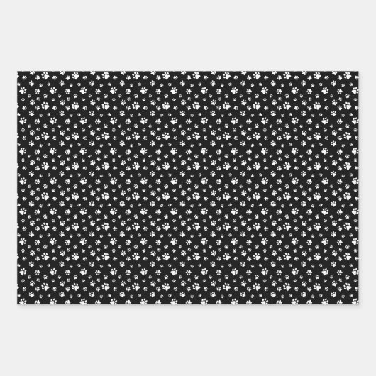 GRÜNWEISS, SCHWARZER HUNDE, KATZKATZE, PET-ZEICHEN GESCHENKPAPIER SET (Vorderseite 3)