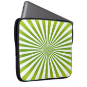 Grünweißes Design Laptopschutzhülle (Vorne Rechts)