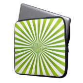 Grünweißes Design Laptopschutzhülle (Vorderseite Links)