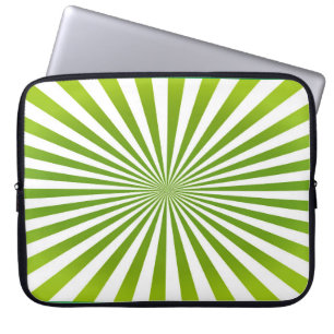 Grünweißes Design Laptopschutzhülle