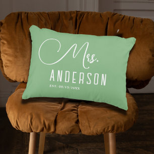 Grünweißes klassisches elegantes Akzentkissen Dekokissen