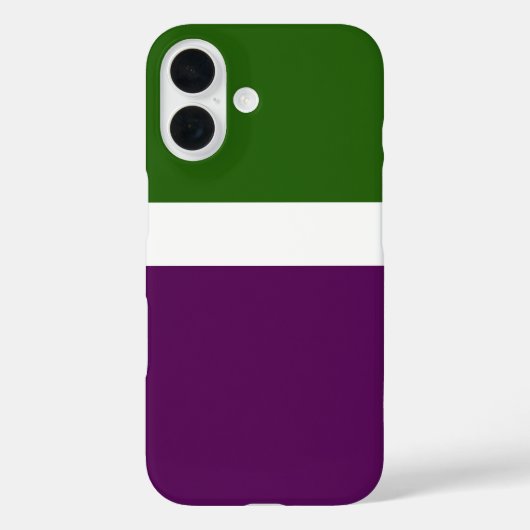 Grünweißes Lila Schlichtes Farbblockdesign Case-Mate iPhone Hülle (Rückseite)