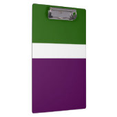 Grünweißes Lila Schlichtes Farbblockdesign Klemmbrett (Rechts)
