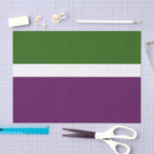 Grünweißes Lila Schlichtes Farbblockdesign Seidenpapier (Handwerk)