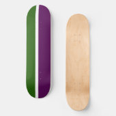 Grünweißes Lila Schlichtes Farbblockdesign Skateboard (Vorderseite)