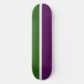 Grünweißes Lila Schlichtes Farbblockdesign Skateboard (Vorderseite)