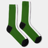 Grünweißes Lila Schlichtes Farbblockdesign Socken (Rechts)