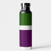 Grünweißes Lila Schlichtes Farbblockdesign Trinkflasche (Rechts)