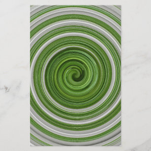 Grünweißes Spiralmuster