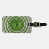 Grünweißes Spiralmuster Gepäckanhänger (Vorderseite horizontal)