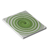 Grünweißes Spiralmuster Notizblock (angewinkelt)
