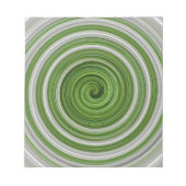 Grünweißes Spiralmuster Notizblock (Vorderseite)