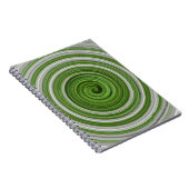 Grünweißes Spiralmuster Notizblock (Rechte Seite)
