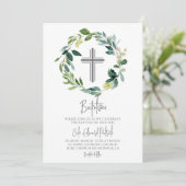 Grünwüste Taufe Einladung (Stehend Vorderseite)