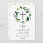 Grünwüste Taufe Einladung (Vorne/Hinten)