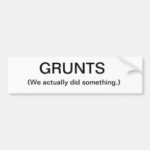Grunzen (wir taten wirklich etwas.) Autoaufkleber