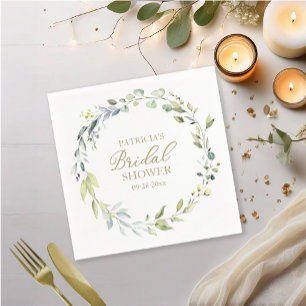 Grünzeug-Eukalyptus-Kranz-Braut-Party Serviette