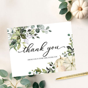 Grünzeug Kürbis Herbst Brautparty Danke schön Postkarte