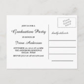 Gruppe 2016 Typografie: drei Fotos Graduate Einladungspostkarte (Rückseite)