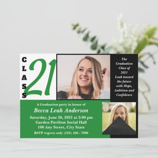 Gruppe 2021 - Hoffnung und Vertrauen Einladung (Stehend Vorderseite)