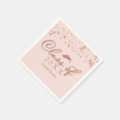 Gruppe 2021 Rose Gold Foil Graduation Party rosa Serviette (Ecke)