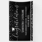 Gruppe 2022 Abschluss Silver Confetti Banner (Vertikal)