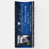 Gruppe 2022 Abschluss Silver Confetti Ein Foto Banner (Vertikal)