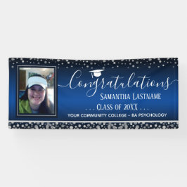 Gruppe 2022 Abschluss Silver Confetti Ein Foto Banner