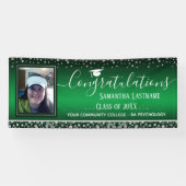 Gruppe 2022 Abschluss Silver Confetti Ein Foto Banner (Horizontal)