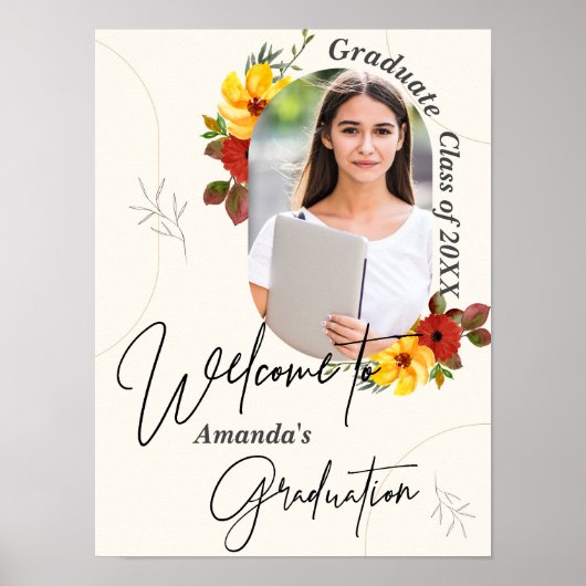 Gruppe 2023 Foto Graduation Party Willkommen Poster (Vorne)