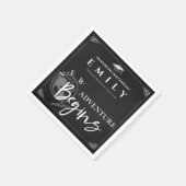 Gruppe 2025 Abenteuer beginnt Abitur Party Serviette (Ecke)