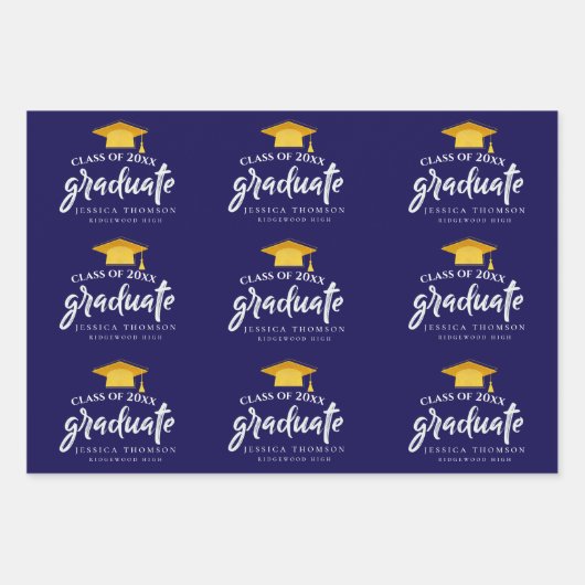 Gruppe 2025 Abschluss Glückwunsch Grad Party Geschenkpapier Set (Vorderseite)