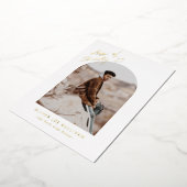 Gruppe 2025 Arch Foto Abschluss Gold Folieneinladung (Gedreht)