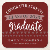 Gruppe 2025 Glückwunsch Graduation Party Rechteckiger Pappuntersetzer (Vorderseite)