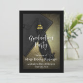 Gruppe 2025 Gold Tassel Uni-Abschluß Einladung (Stehend Vorderseite)