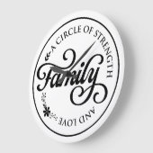 Gruppe A Kreis der Stärke und Liebe Große Wanduhr (Winkel)