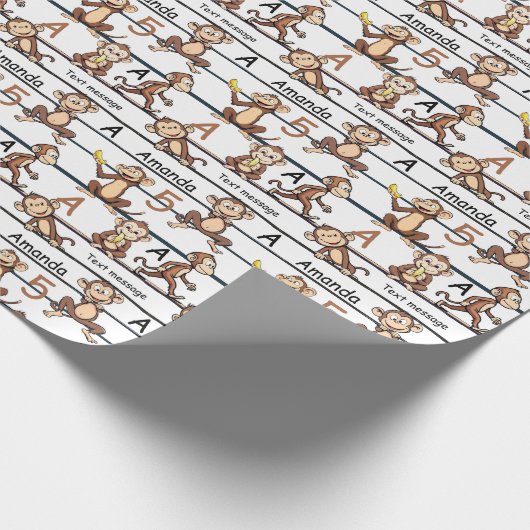 Gruppe Affen Geschenkpapier (Ecke)