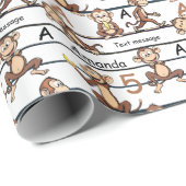 Gruppe Affen Geschenkpapier (Rolleneckpunkt)