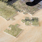 Gruppe afrikanischer Elefanten vor dem Wasserloch Puzzle (Seite)