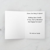 Gruppe Alte Weihnachtslieder Musiker Schnee Feiertagskarte (Innenseite)