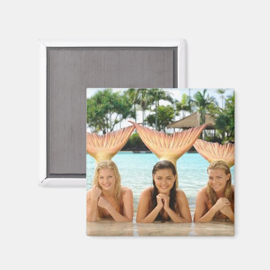 Gruppe am Strand Magnet (Vorderseite/Rückseite)