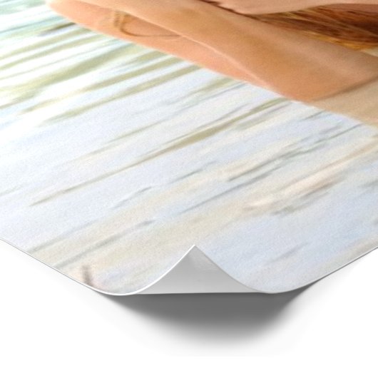 Gruppe am Strand Poster (Ecke)