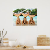 Gruppe am Strand Poster (Küche)