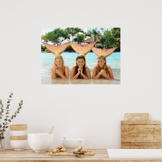 Gruppe am Strand Poster (Küche)