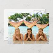 Gruppe am Strand Postkarte (Vorne/Hinten)