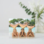 Gruppe am Strand Postkarte (Stehend Vorderseite)