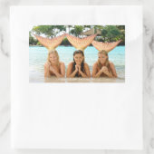 Gruppe am Strand Rechteckiger Aufkleber (Tasche)