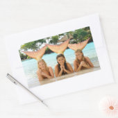 Gruppe am Strand Rechteckiger Aufkleber (Umschlag)