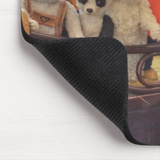 Gruppe antiker Teddybären Mousepad (Ecke)