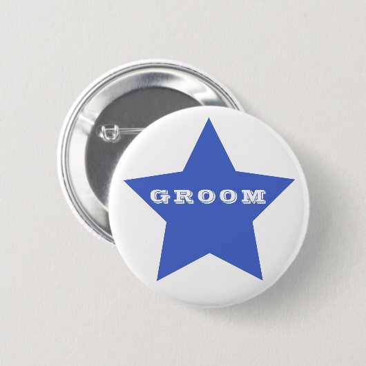 GRUPPE | Big Navy Blue Star Button (Vorne & Hinten)